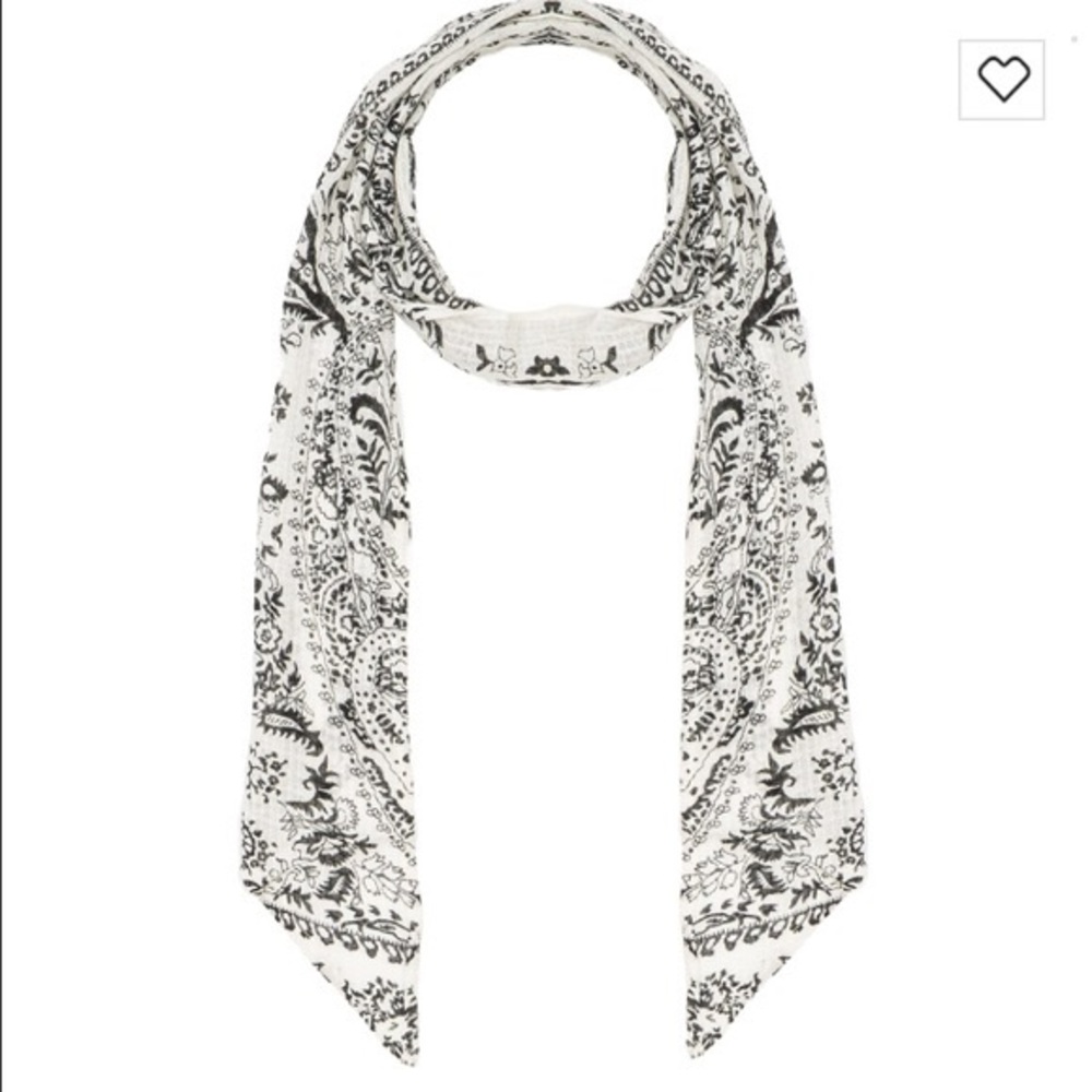 Michael Stars Porcelain Skinny Scarf in White